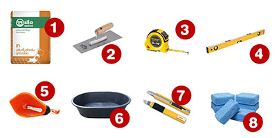 เครื่องมือสำหรับปูกระเบื้อง